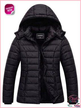 Women's Winter Waterproof Down Coat Warm Puffer Jacket Lightweight Parka